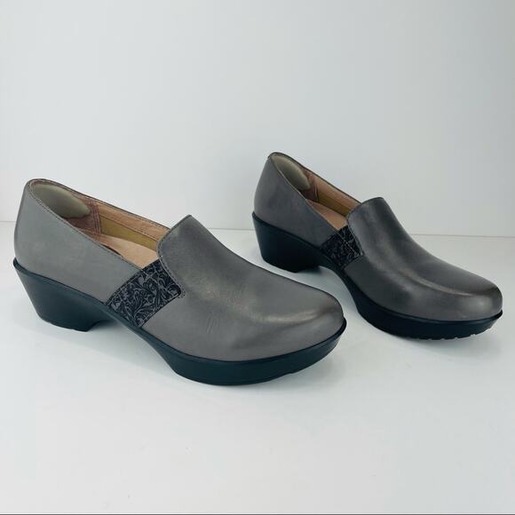 Dansko Women Clogs Size 8.5-9/39 Nursing Gray Leather Comfort Professional Wedge - Picture 12 of 16